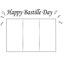 Happy Bastille Day Free Coloring Page for Kids