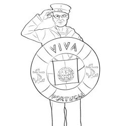Portugal Day Free Coloring Page for Kids