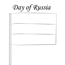 Day Of Russia Free Coloring Page for Kids