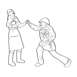 Russia Moscow Victory Day Free Coloring Page for Kids