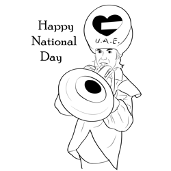 Celebrating National Day Free Coloring Page for Kids