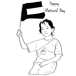 My Uae National Day Free Coloring Page for Kids