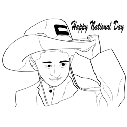 National Day Free Coloring Page for Kids