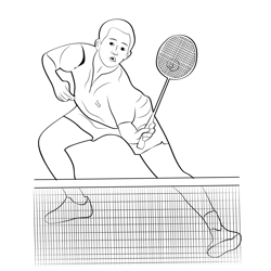 Badminton Malaysia Free Coloring Page for Kids
