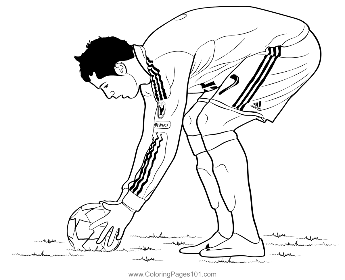 Goal Coloring Page for Kids Free National Sports Day Printable