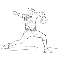 Los Angeles Dodgers Team Free Coloring Page for Kids