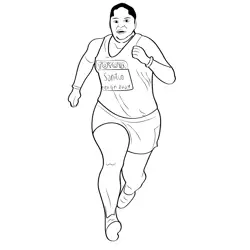 Running Free Coloring Page for Kids