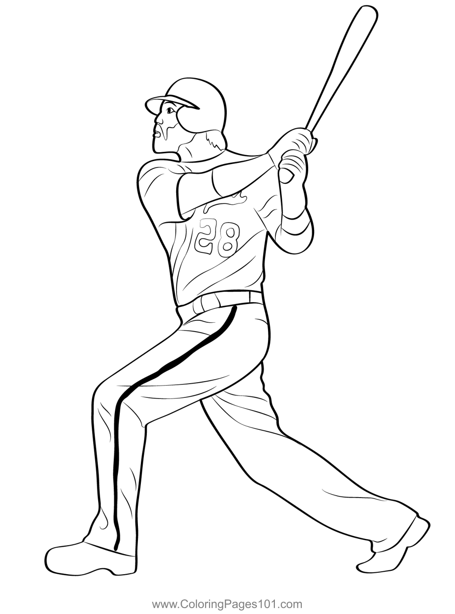 Usa Baseball Coloring Page for Kids - Free National Sports Day ...