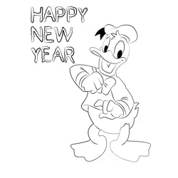 Donald Duck Free Coloring Page for Kids