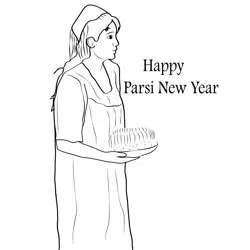 Pakistan Parsi New Year Free Coloring Page for Kids