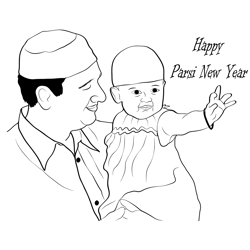 Parsi New Year Celebration Free Coloring Page for Kids