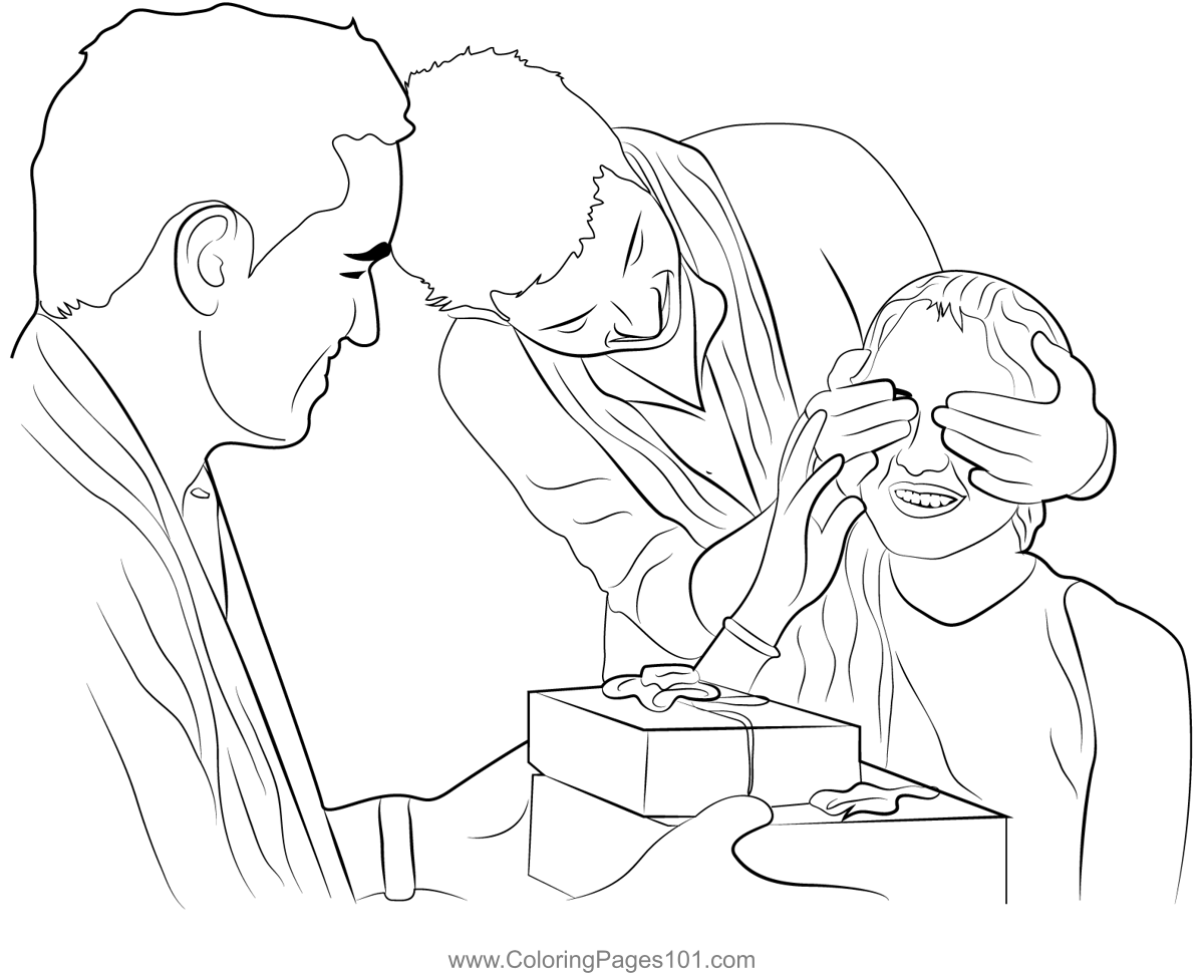 Brother Sister Coloring Page for Kids - Free Raksha Bandhan Printable