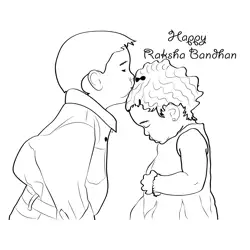 Relationship Of Brother And Sister Free Coloring Page for Kids