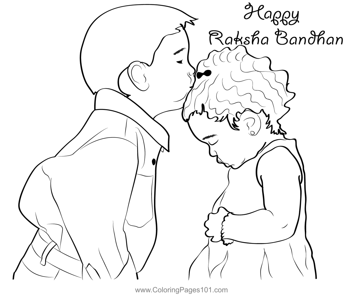 Brother And Sister Coloring Pages For Kids