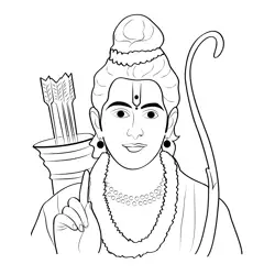 Lord Rama Free Coloring Page for Kids