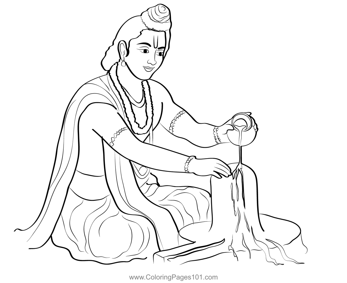 Sri Rama Worshiping Shiva