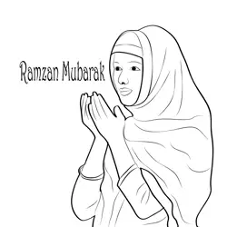 Happy Ramadan Free Coloring Page for Kids