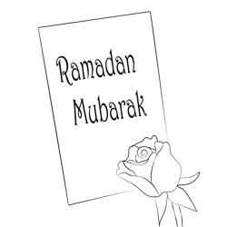 Ramadan Kareem Wishes Free Coloring Page for Kids