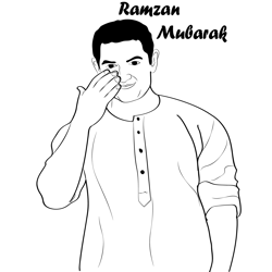 Ramadan Kareem Free Coloring Page for Kids