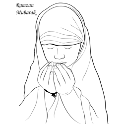 Ramadan Wishes Free Coloring Page for Kids