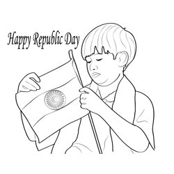 Republic Day Free Coloring Page for Kids