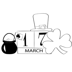 St Patricks Day Free Coloring Page for Kids