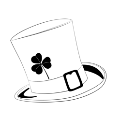 St Pattys Day Hat Free Coloring Page for Kids