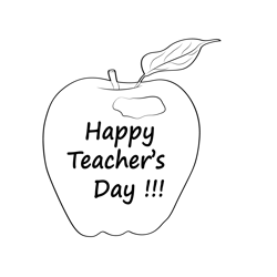 Happy Teacher Appreciation Free Coloring Page for Kids