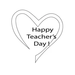 Happy Teacher Day 11 Free Coloring Page for Kids