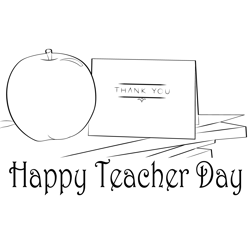 Happy Teacher Day7 Free Coloring Page for Kids