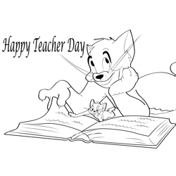 Tom And Jerry Free Coloring Page for Kids