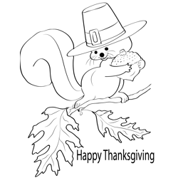 Beautiful Thanksgiving Free Coloring Page for Kids