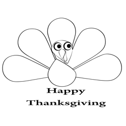 Happy Thanksgiving Free Coloring Page for Kids