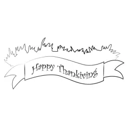 Happy Thankgiving Day Free Coloring Page for Kids