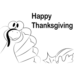 Thanksgiving Day Wishes Free Coloring Page for Kids