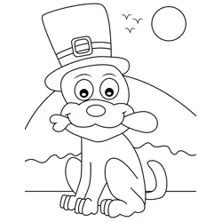 Thanksgiving Dog Free Coloring Page for Kids