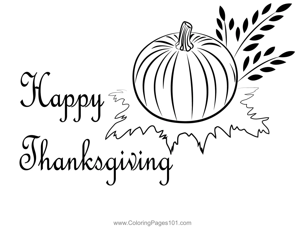 Thanksgiving Holiday Season Coloring Page for Kids - Free Thanksgiving ...