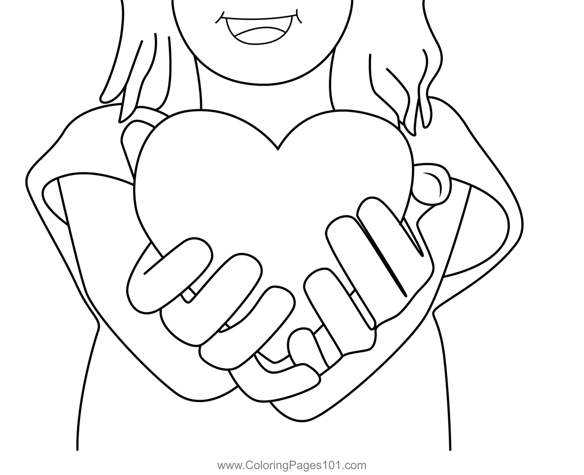 Girl Holding Heart
