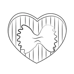 Pasta Heart Free Coloring Page for Kids