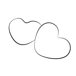 Two Hearts Free Coloring Page for Kids