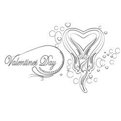 Valentine Day Free Coloring Page for Kids