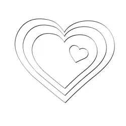 Valentine Hearts Free Coloring Page for Kids