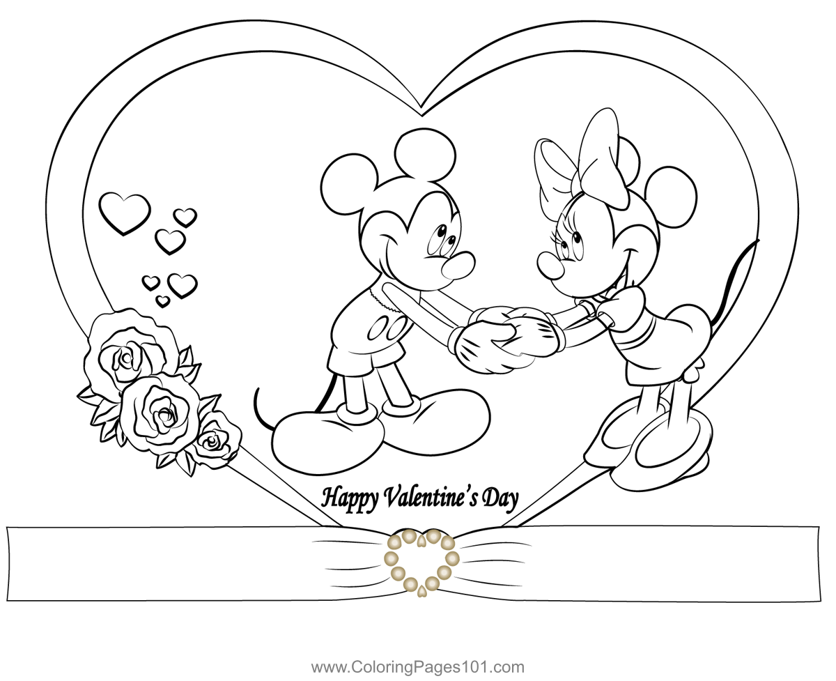 Mickey Mouse Valentines Day Coloring Pages at viijiannablog Blog