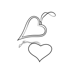 Wooden Hearts Free Coloring Page for Kids