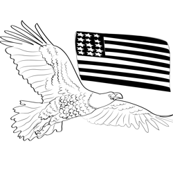 American Patriotic Free Coloring Page for Kids