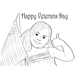 Enjoy Veterans Day Free Coloring Page for Kids