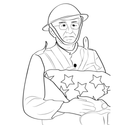 Happy Veterans Day Free Coloring Page for Kids