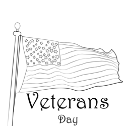 Honor Of Veterans Day Free Coloring Page for Kids
