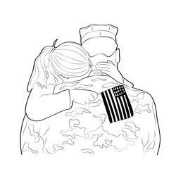 Memorial Celebration Free Coloring Page for Kids
