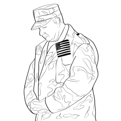 Veterans Day Respect Free Coloring Page for Kids